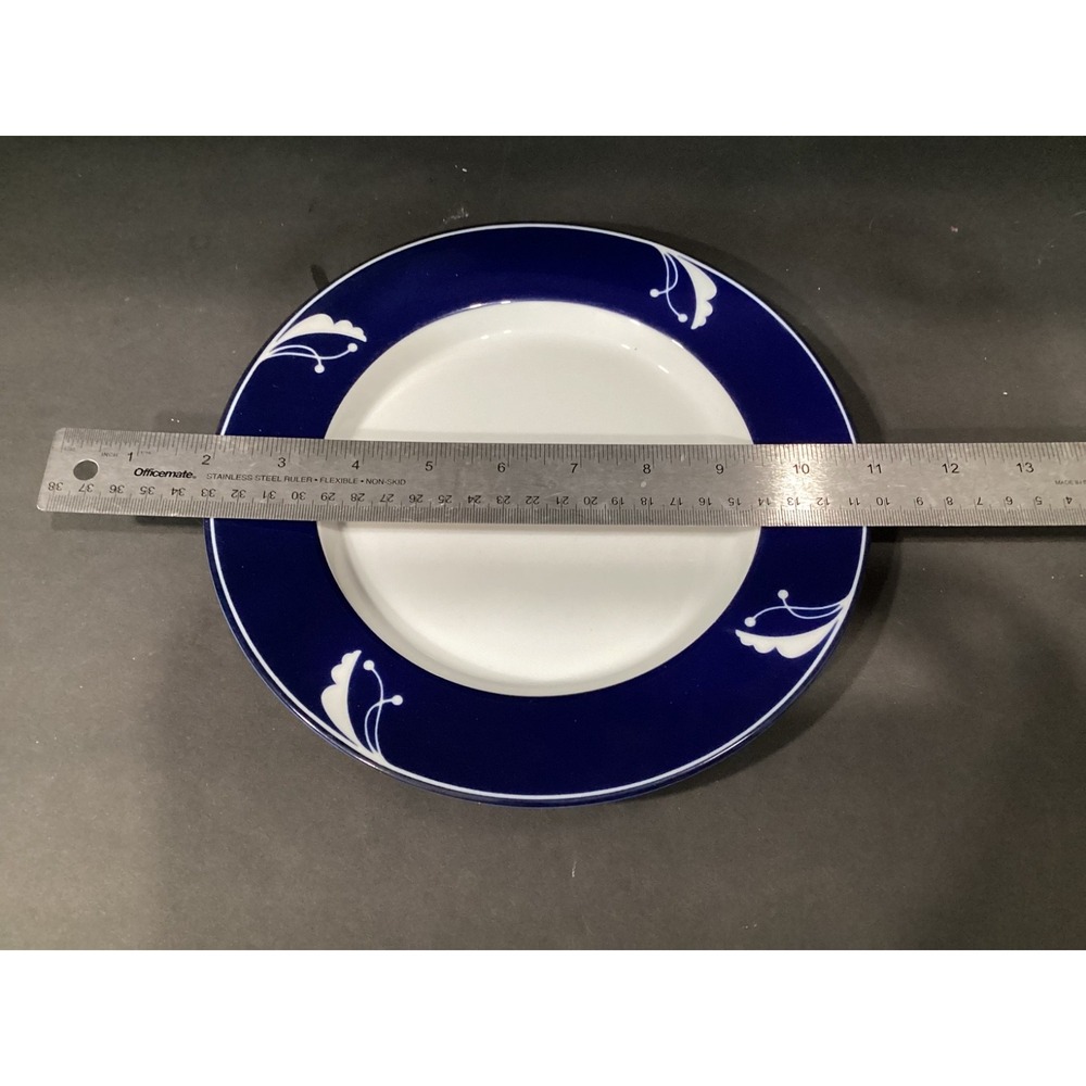 Dansk Flora Indigo Salad Plates Set of 2 ~ 8 7/8 "